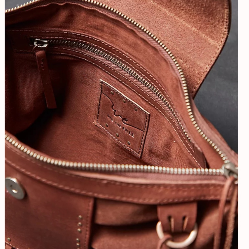 FP We The Free Silvie Studded Sling Bag in Cognac NWT - Picture 6 of 11